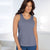 Back view of the #9407 Cool Comfort Pocketed Tank Top shown in denim.