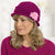 Shown in (1621) Sunkissed Blonde with Cotton Knit Cloche Hat with Flower (#7463), in Orchid Purple 