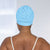 Back view #8197 Swim Cap with Velcro® shown in white.