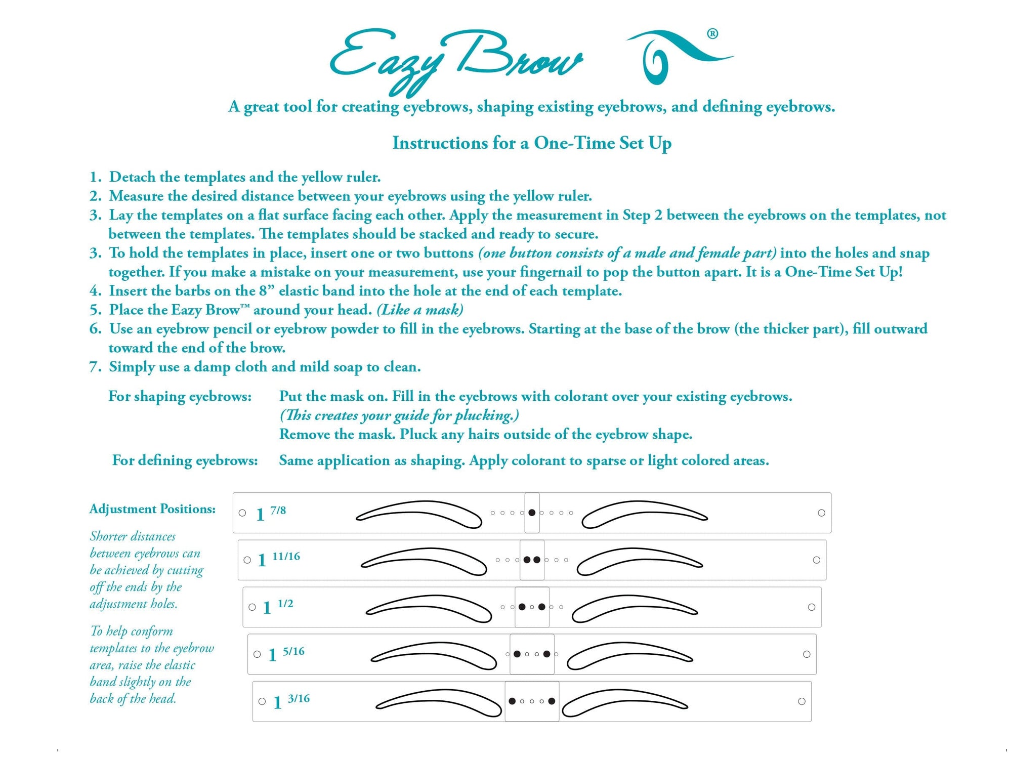 #8214 Eazy Brow Kit Instructions