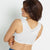 Back view #8557 Leisure Camisole Front Closure Especially For You Bra White/Right