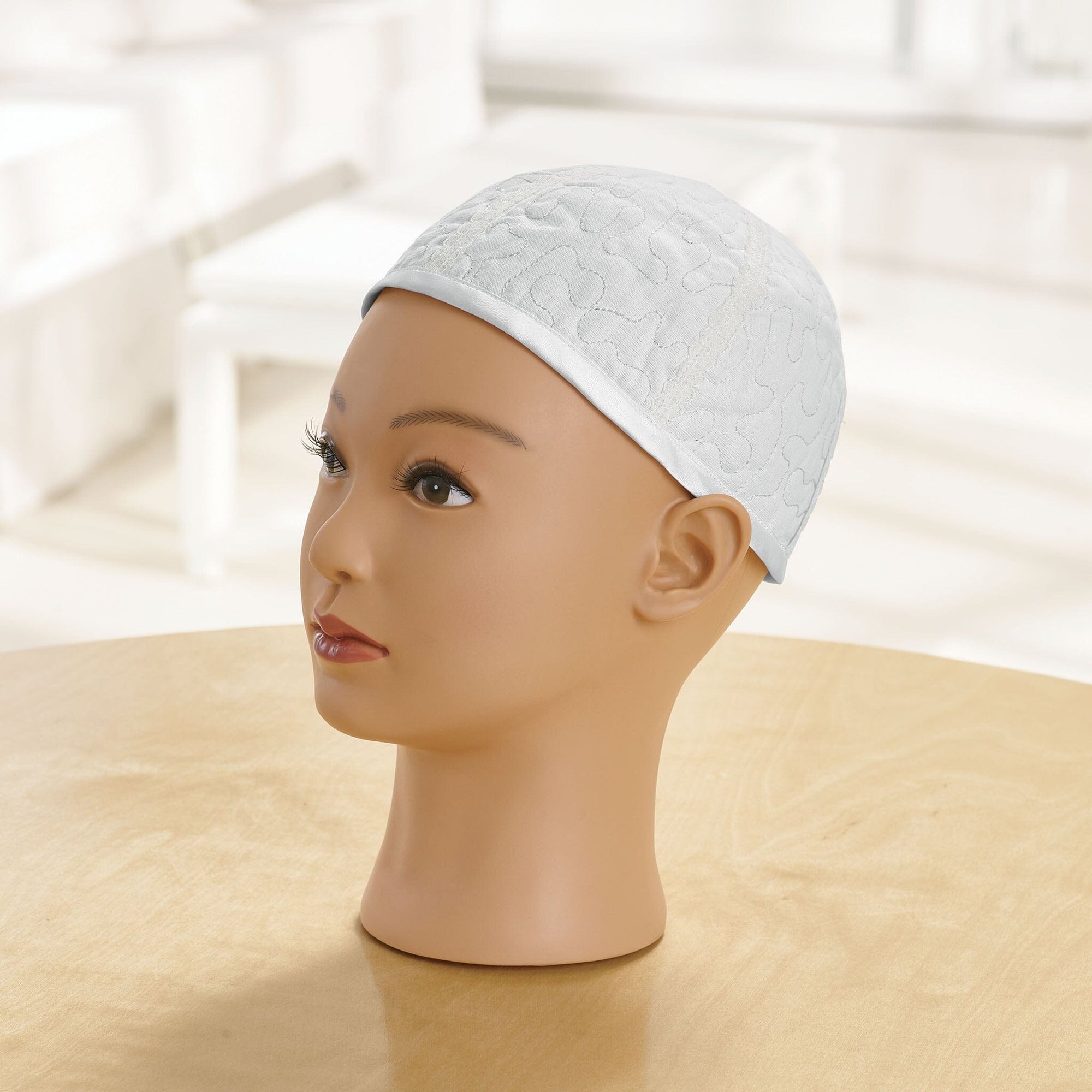 #9667 100% Cotton Padded Hat Liner in White