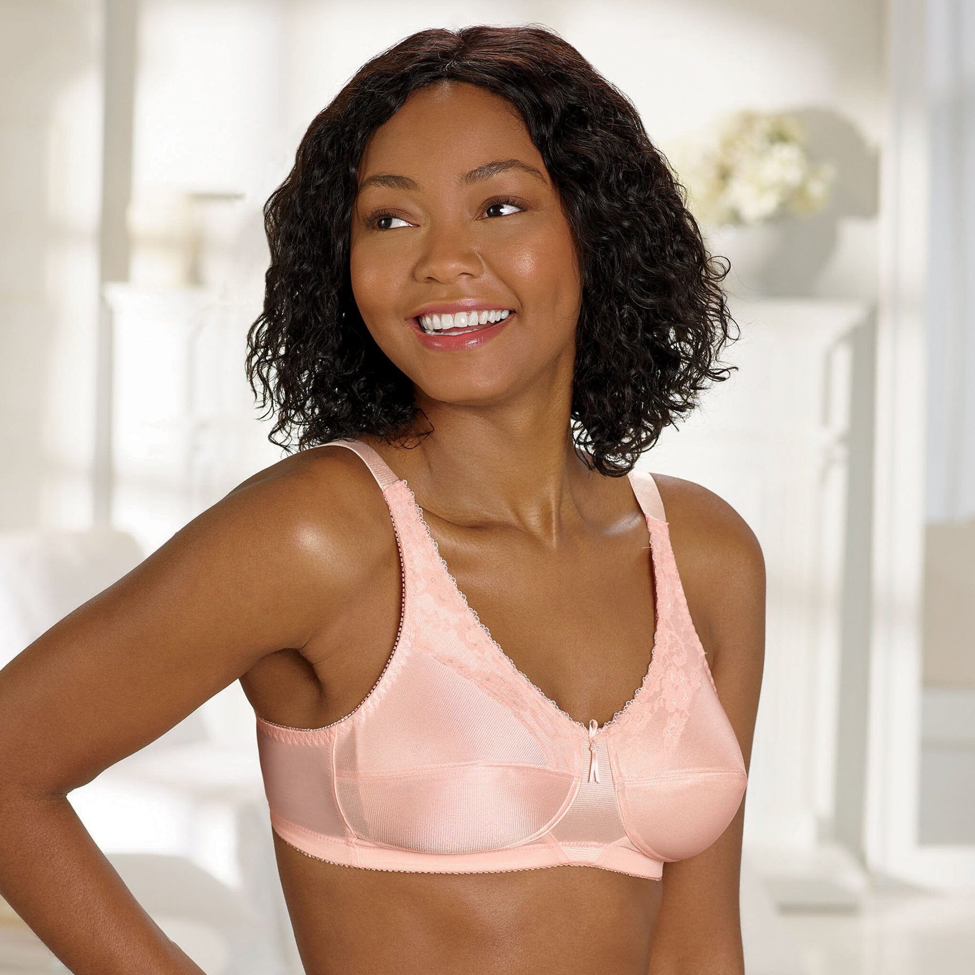 Lace Accent Especially for You Bra - Pink