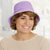 Shown in (29) Glazed Strawberry with Distressed Cotton Bucket Hat (#9503), in Lavender 