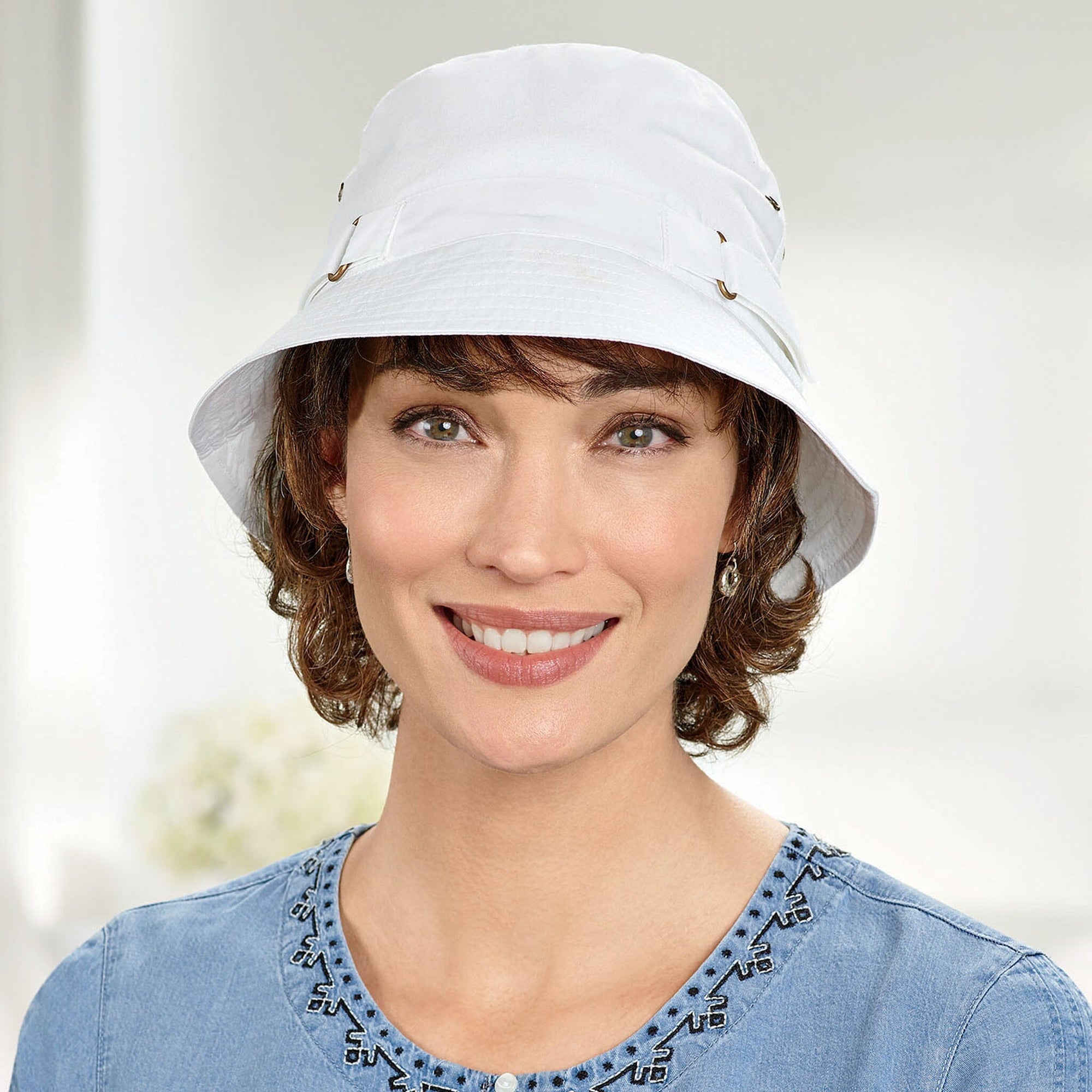 Looks incredibly natural under hats and scarves! Shown in (61) Soft White.