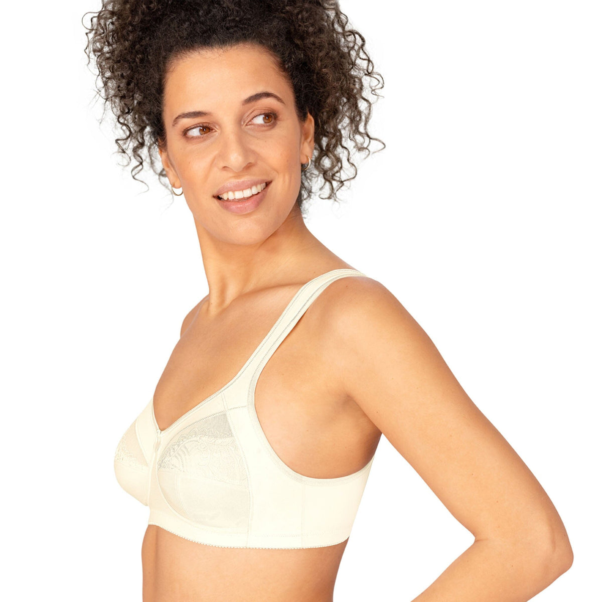 Amoena Womens Mara Padded Wire-Free Easy Front & Back Closure/Fastening  Pocketed Mastectomy Bra, Adjustable & Comfortable
