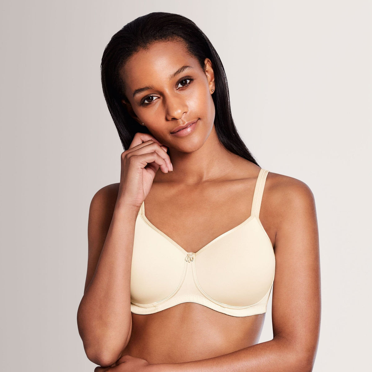 Nearly Me Women's Postsurgical Satin Cup Bra 44D Beige 