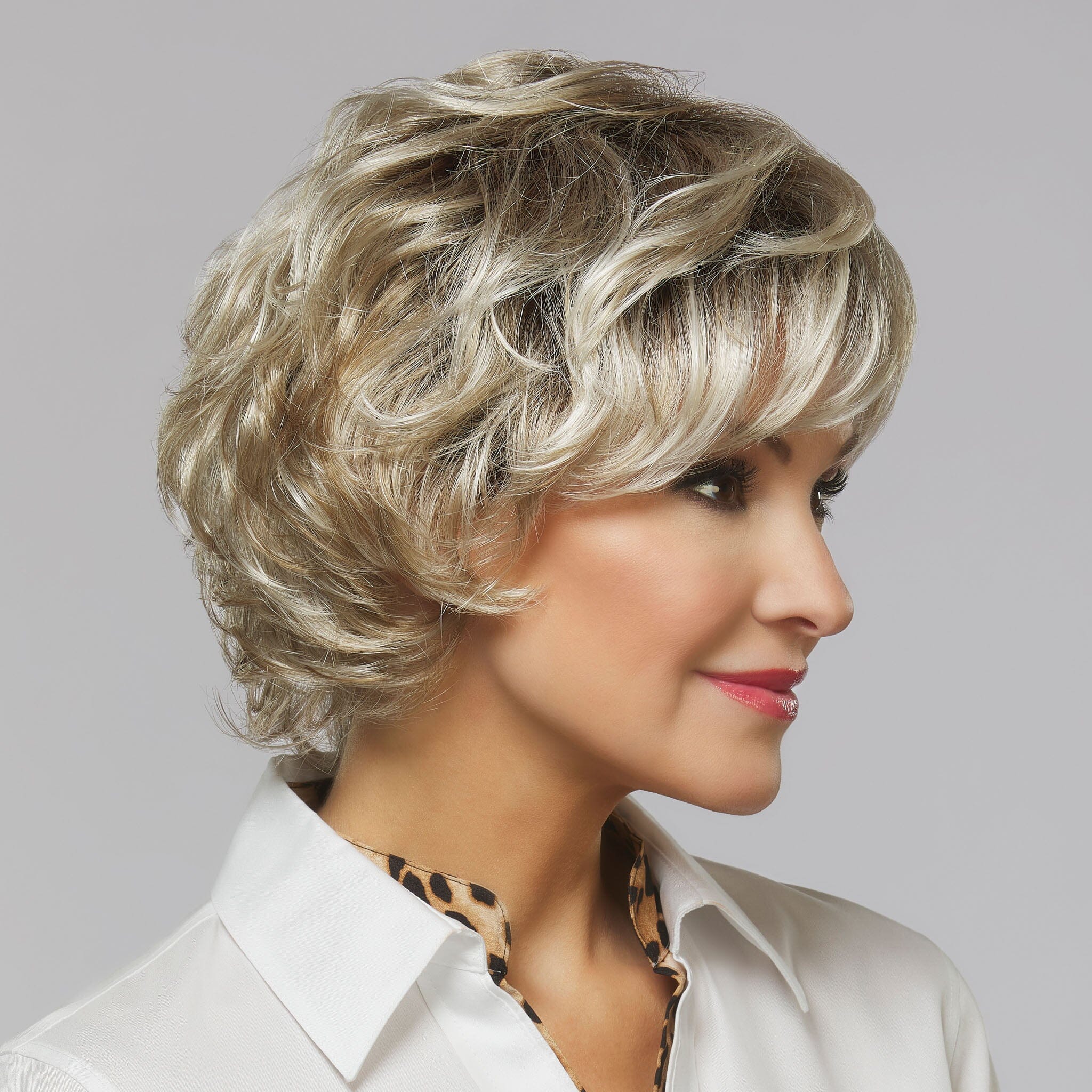 Henry Margu Hope Wig - 10/613GR Light Ash Blonde with Platinum Blonde Highlights and Medium Brown Roots Average - Cancer & Chemotherapy Wig