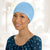 Shown in Heather Gray Turban with #8574 Black Chiffon Scarfband and #8406 Pearl Headband