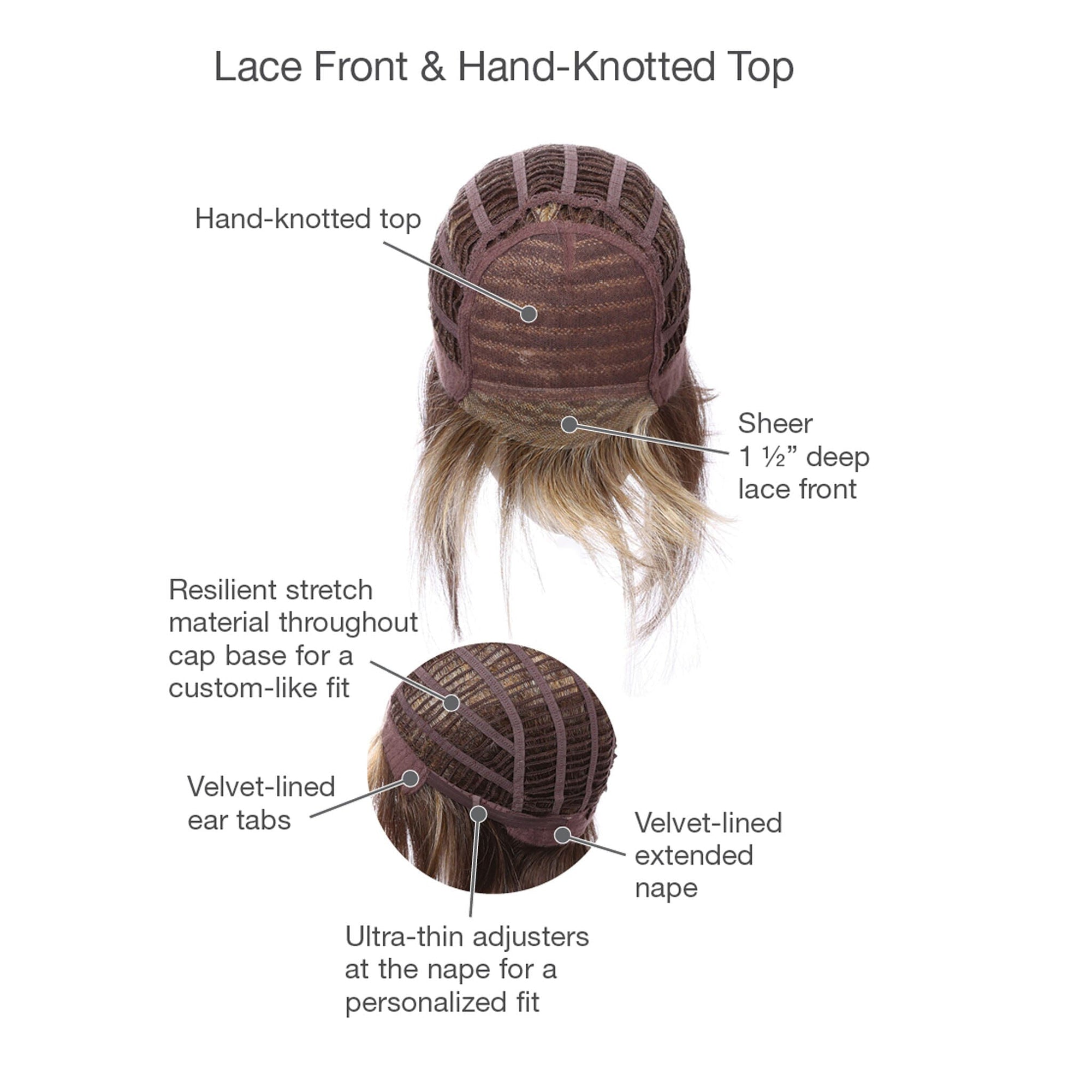 Lace Front Hand-Knotted Top