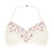 Amoena® Daydream Padded Wire-Free Bra Shown in Off White Floral-Back View-Crisscross Strapes