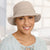 Shown in Sandstone with Stretchy 3” Wide Bamboo Knit Headband (#9267), in Sand