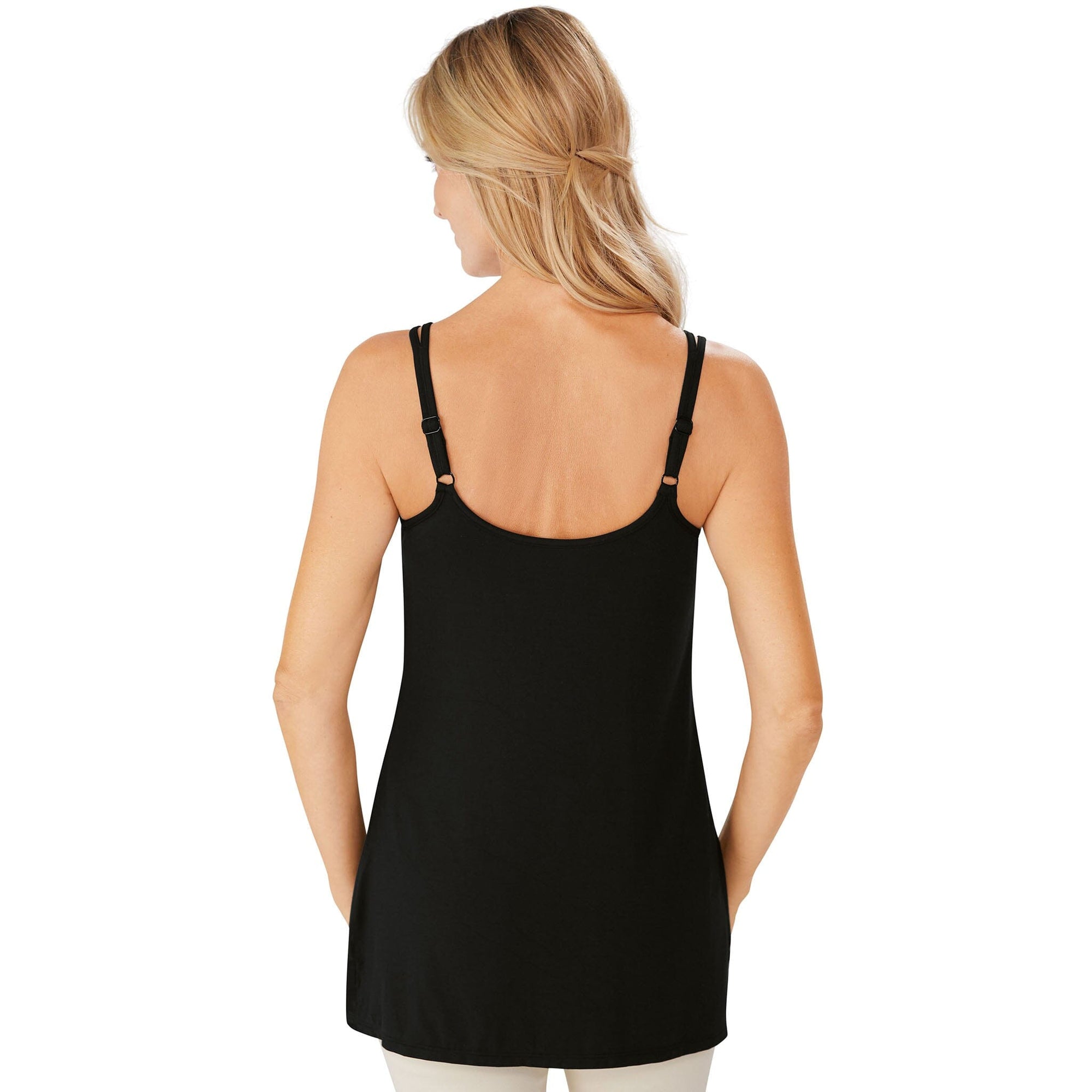 Amoena® Valletta Tall Camisole-Shown in White-Back View