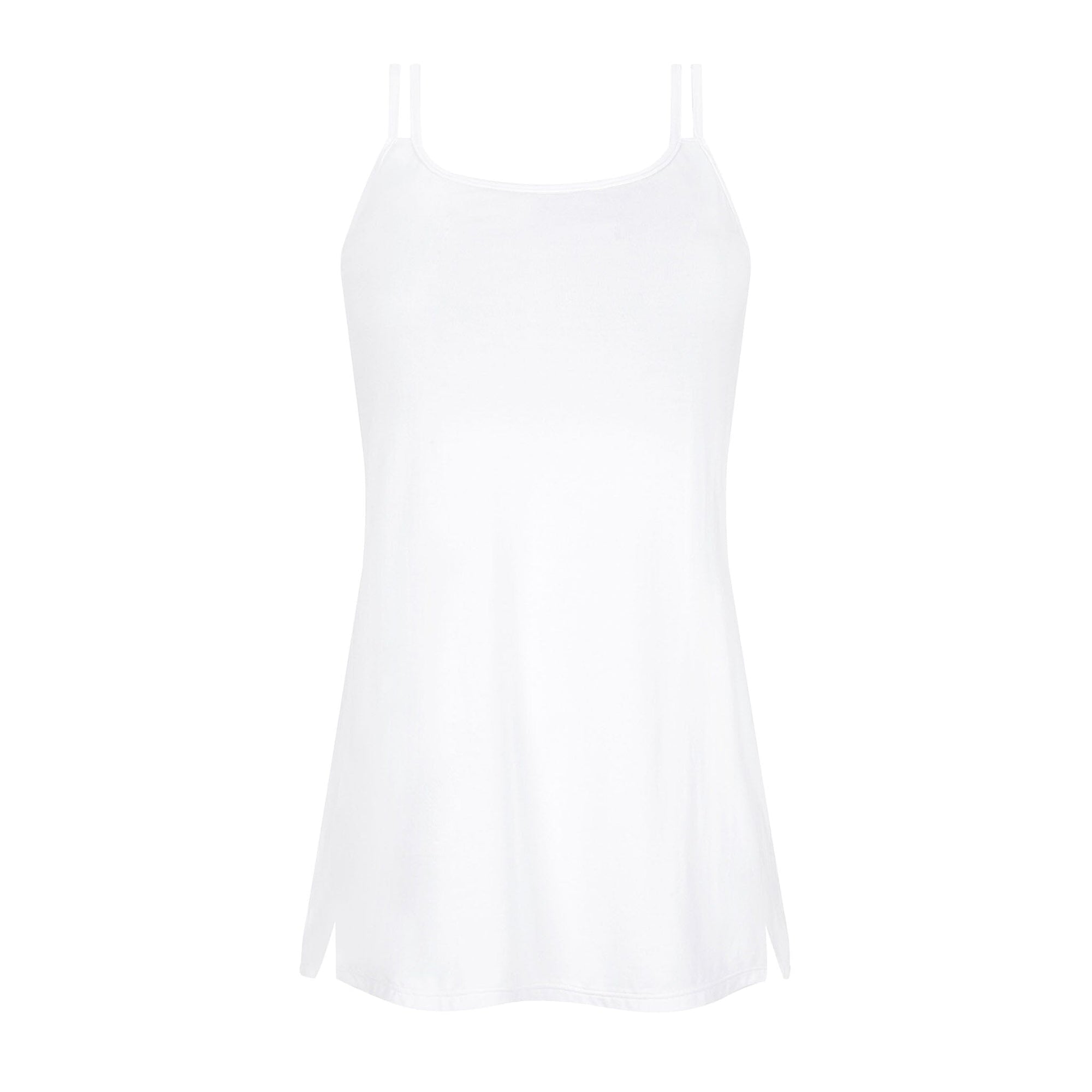 Amoena® Valletta Tall Camisole-Shown in White-Back View