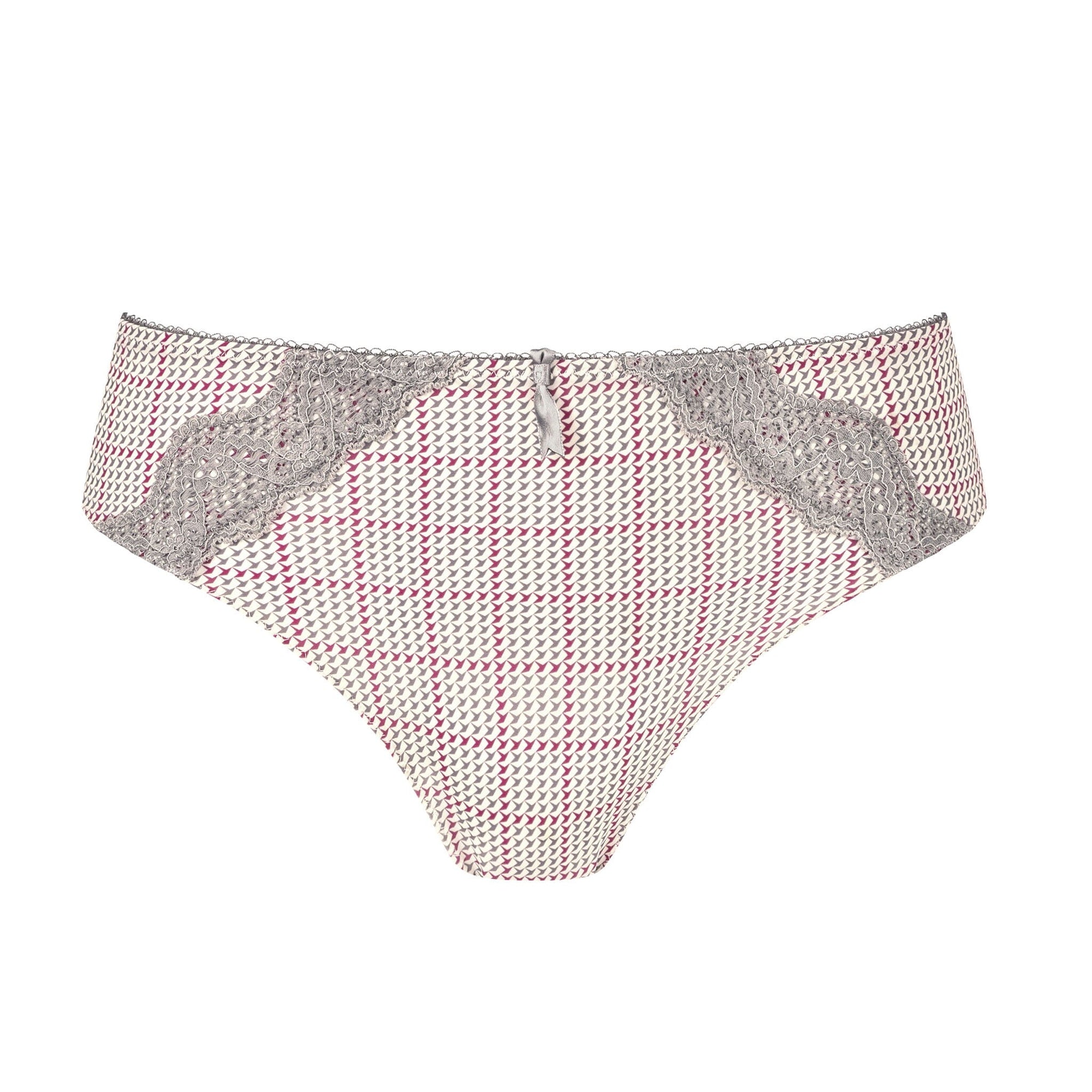 Amoena® Luna Panty Shown in Grey/Multi. Front View.