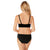 Amoena® Kyra Wire-Free Bra Shown in Black/Light Nude. Back View.