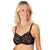 Amoena® Kyra Padded Bra Shown in Black/Light Nude. Front View.