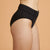 High Waist Velcro Panty with Velcro closure. Shown in black, back view.