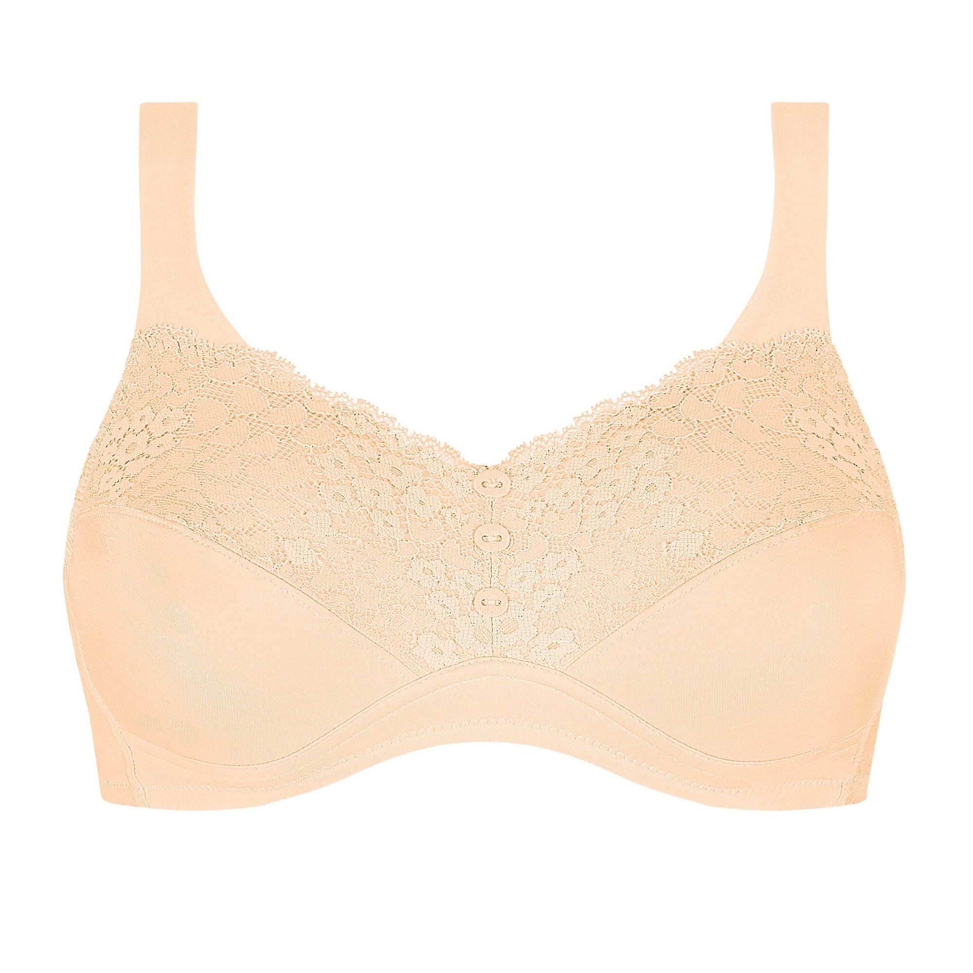 Amoena® Emma Wire-Free Bra and Emma Panty (#9726) Shown in Peach – Back View