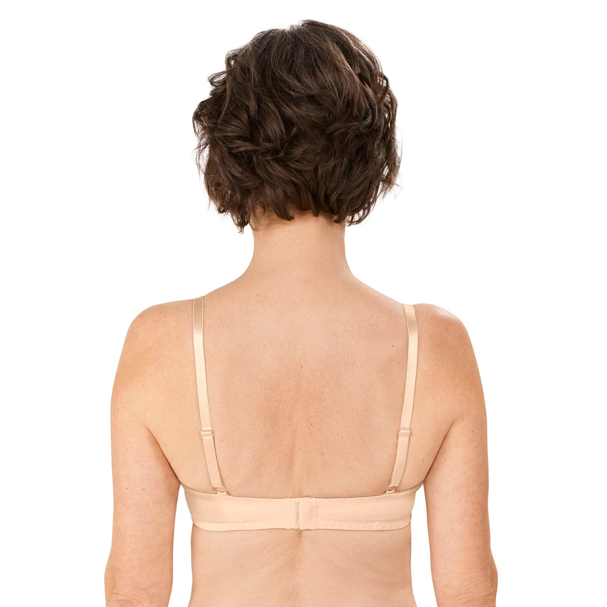 Amoena® Emma Padded Wire-Free Bra and Emma Panty (#9726) Shown in Peach – Back  View