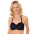 Amoena® Pia Padded Underwire Bra and Pia High Waist Panty (#9733) Shown in Black/Sand – Back View