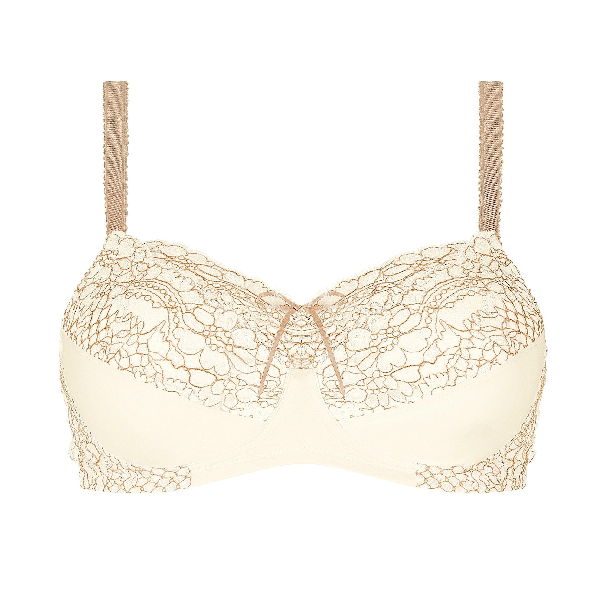 Amoena® Alina Wire-Free Bra and Alina Panty (#9736) Shown in Off-White Beige – Back View