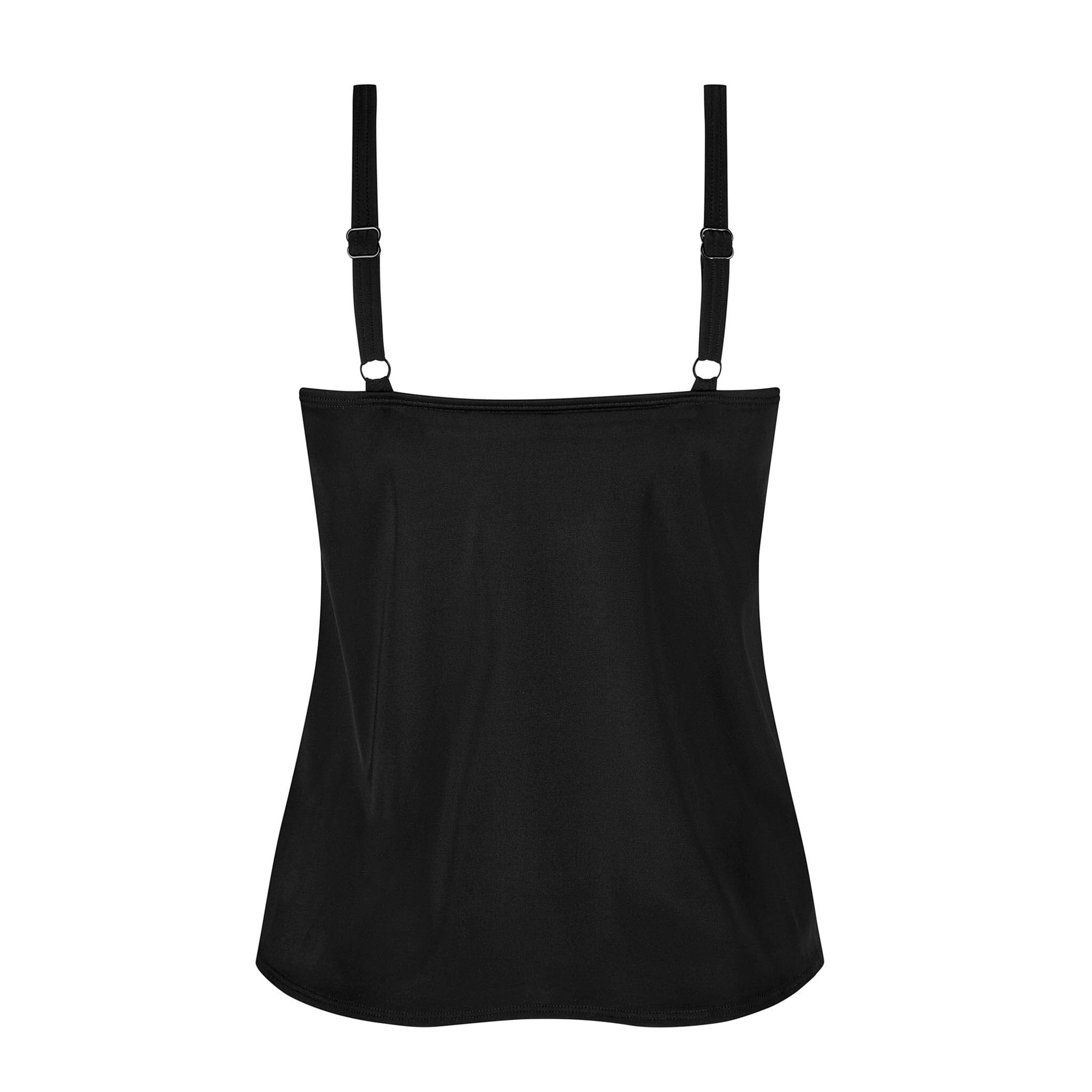 Shown with Mykonos Swim Skirt (#9742) in Black/White/Beige - Back View